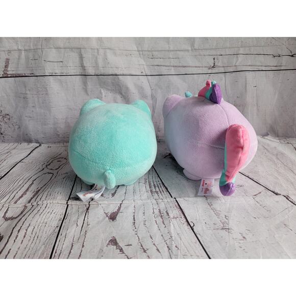 Aurora World Tasty Peach Meowchi Mint Teal Cat Purple Unicorn Cat 7in Plush - Picture 6 of 10